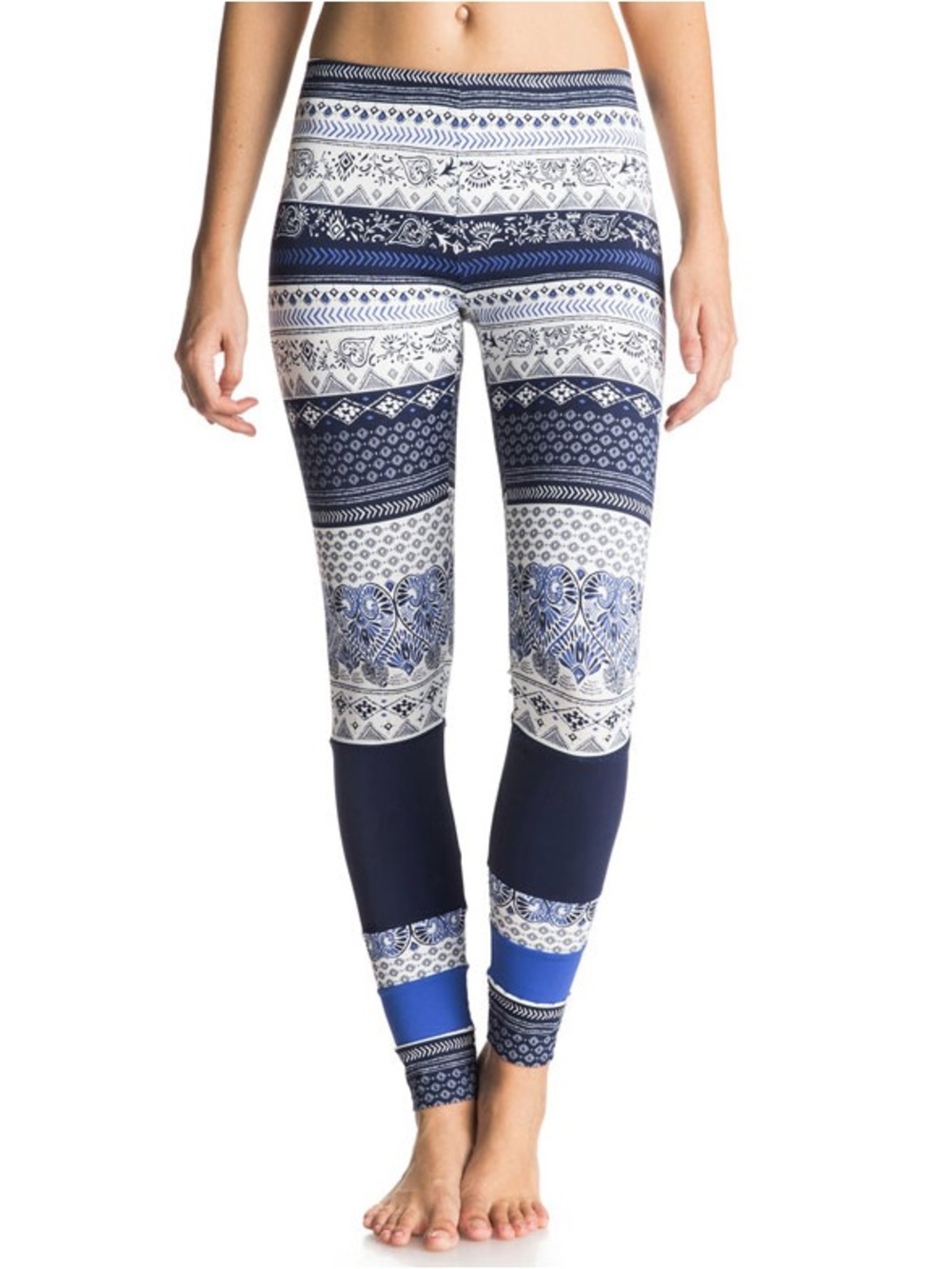 Roxy women’s salty geo legging Navy and White Patterned Women's Leggings medium